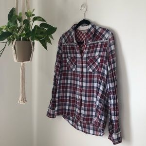 GUESS - Blue, White and Red Plaided Shirt